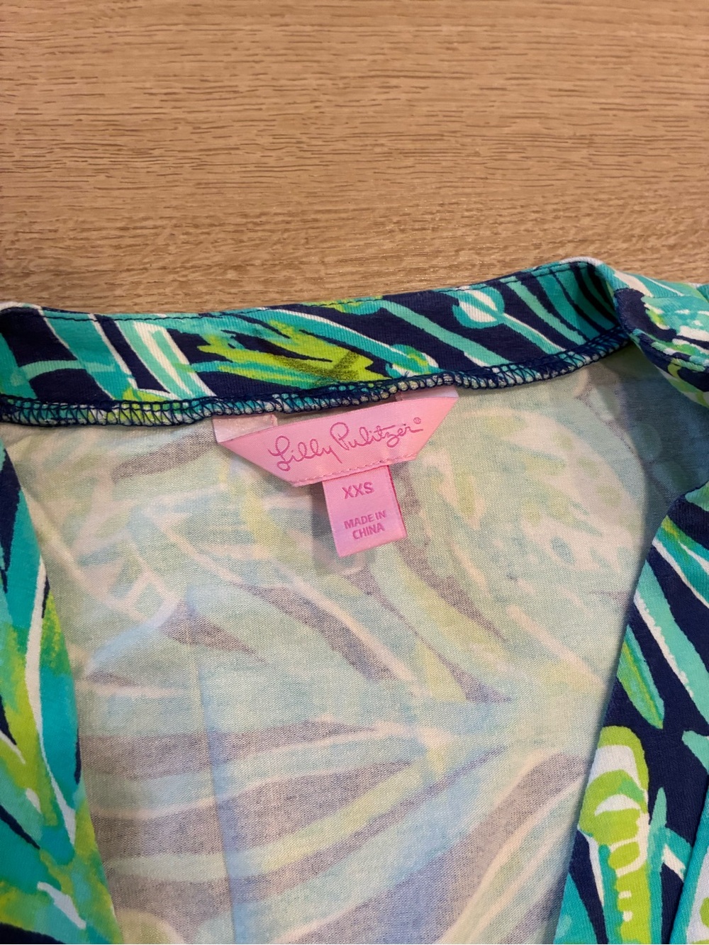 Lilly Pulitzer Women’s Karlie Wrap Romper Blue Green Size XXS - Picture 3 of 7